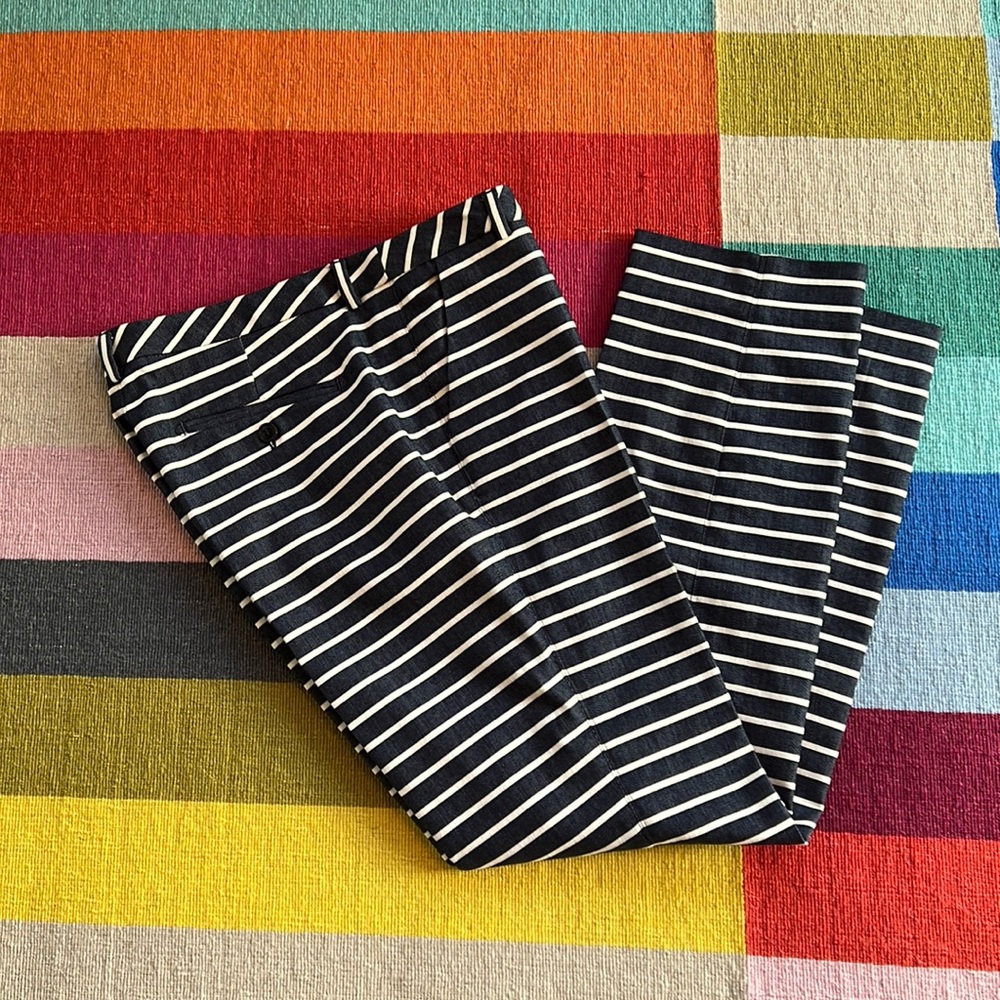 Weekend MaxMara denim stripe cigarette pants